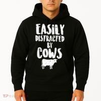Easily Distracted By Cows Hoodie thumb 2