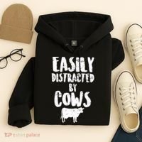 Easily Distracted By Cows Hoodie thumb 4