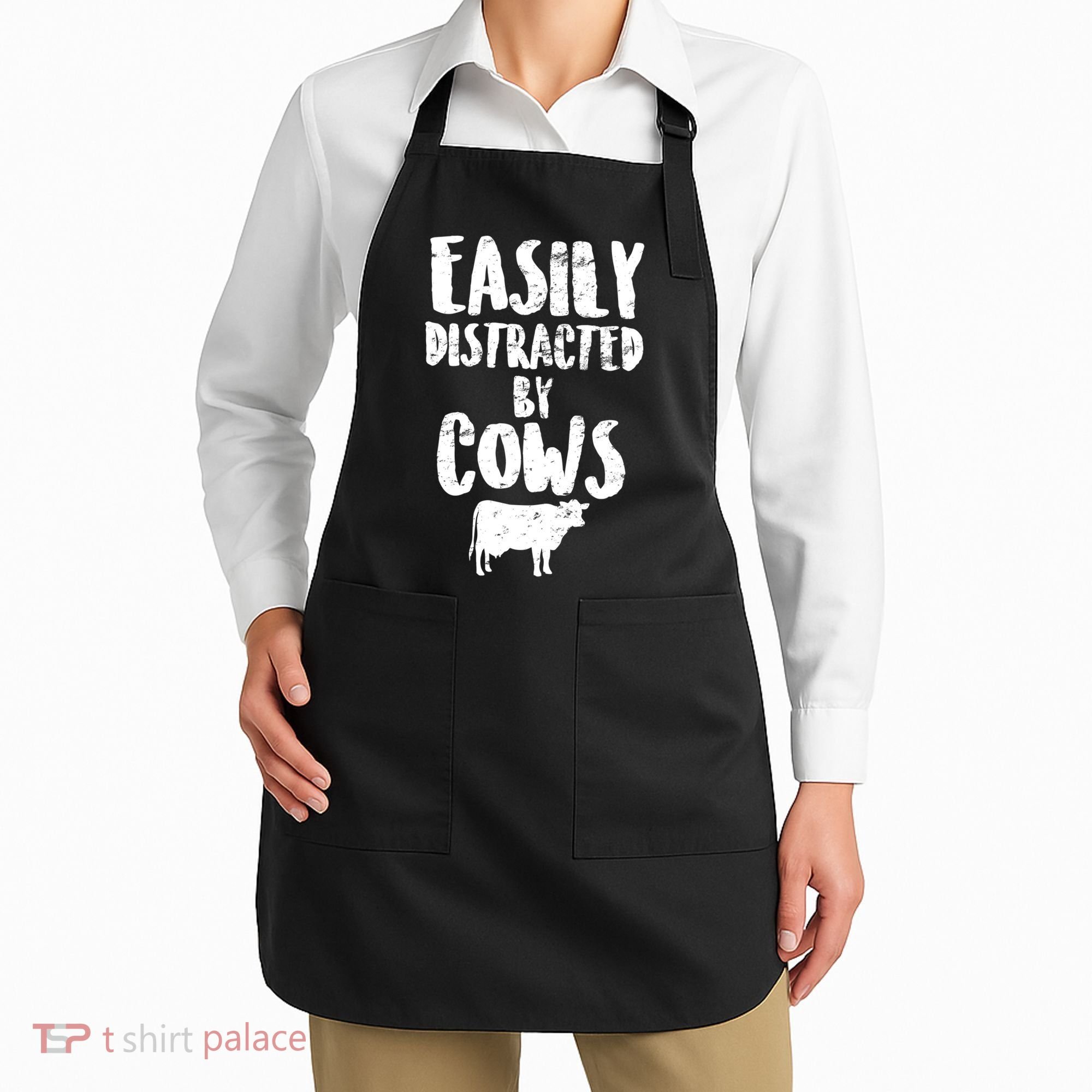 Easily Distracted By Cows Apron