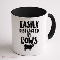 Easily Distracted By Cows Coffee Mug thumb 1
