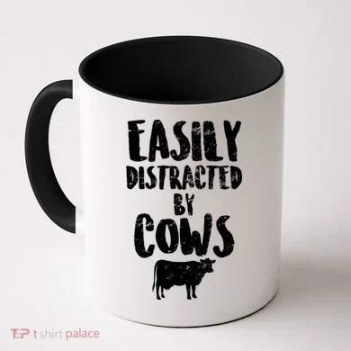 Easily Distracted By Cows Coffee Mug