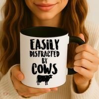 Easily Distracted By Cows Coffee Mug thumb 3