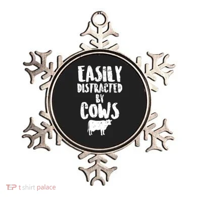 Easily Distracted By Cows Ornament