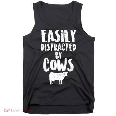 Easily Distracted By Cows Tank Top