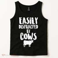 Easily Distracted By Cows Tank Top thumb 2