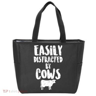 Easily Distracted By Cows Tote Bag