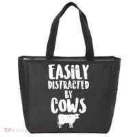 Easily Distracted By Cows Tote Bag thumb 0