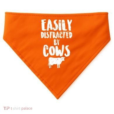 Easily Distracted By Cows USA-Made Doggie Bandana