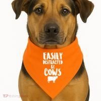 Easily Distracted By Cows USA-Made Doggie Bandana thumb 1