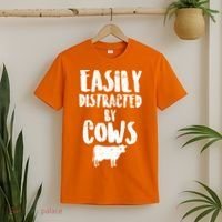 Easily Distracted By Cows T-Shirt thumb 2
