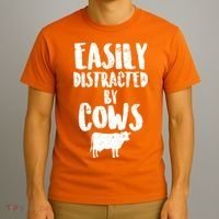 Easily Distracted By Cows T-Shirt thumb 3