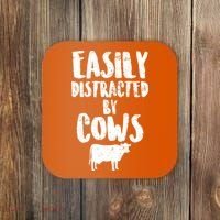 Easily Distracted By Cows Coaster thumb 0