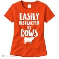 Easily Distracted By Cows Women's T-Shirt thumb 0