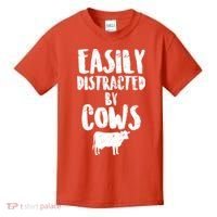 Easily Distracted By Cows Kids T-Shirt thumb 0