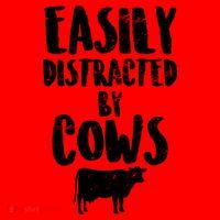 Easily Distracted By Cows Santa Hat thumb 1