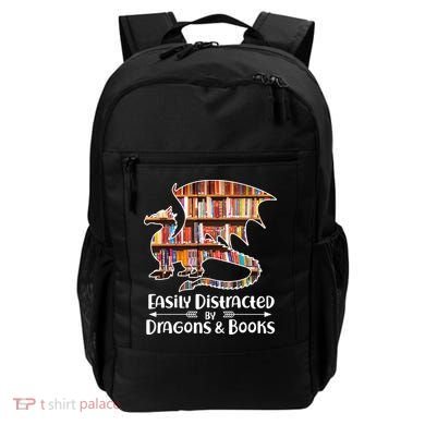 Easily Distracted By Dragons And Books Backpack