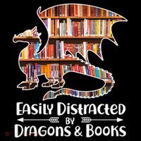 Easily Distracted By Dragons And Books Women's Tank Top thumb 5