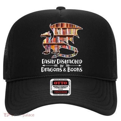Easily Distracted By Dragons And Books Hat