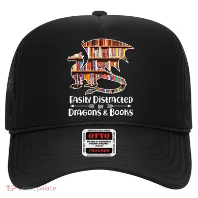 Easily Distracted By Dragons And Books Hat
