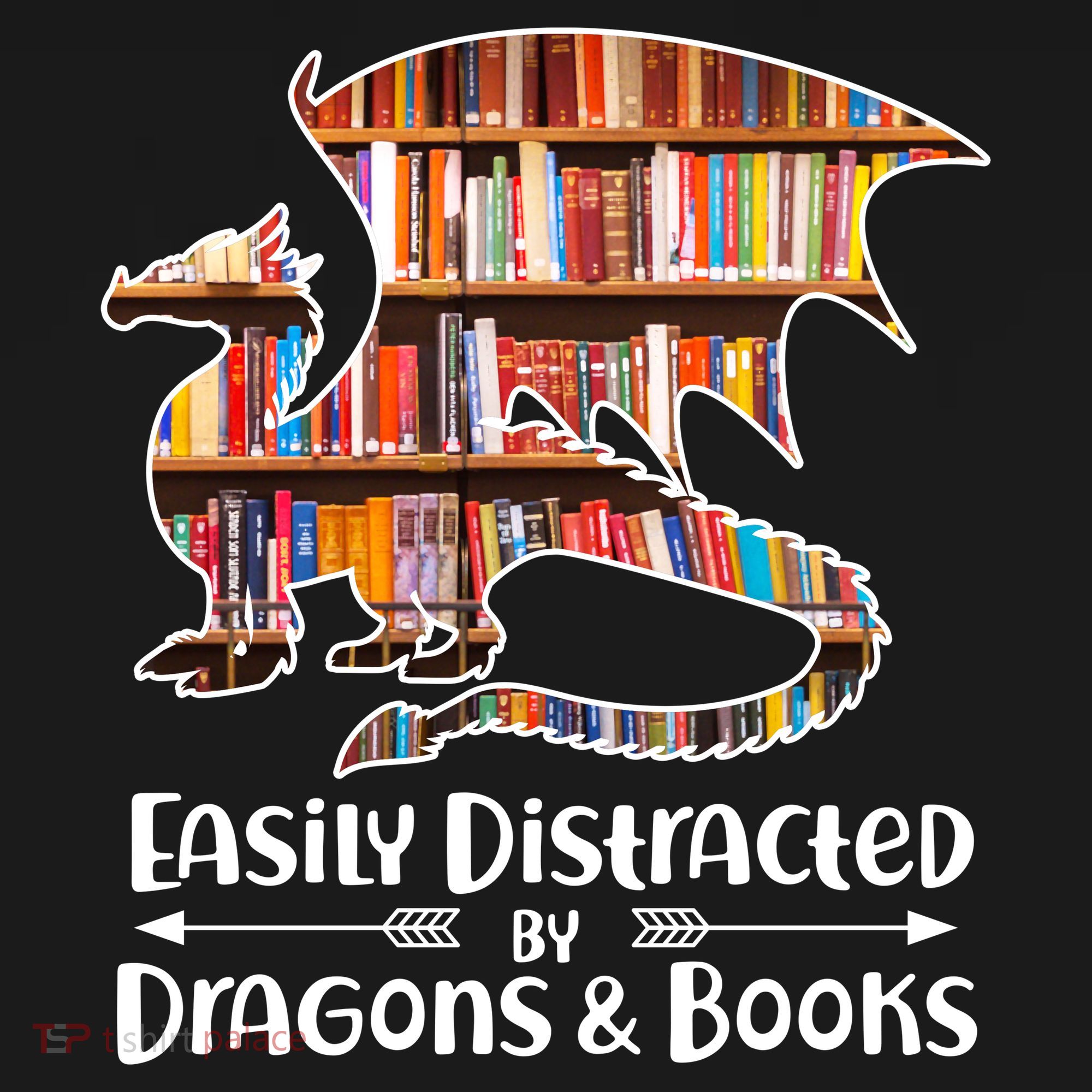 Easily Distracted By Dragons And Books Kids Long Sleeve Shirt