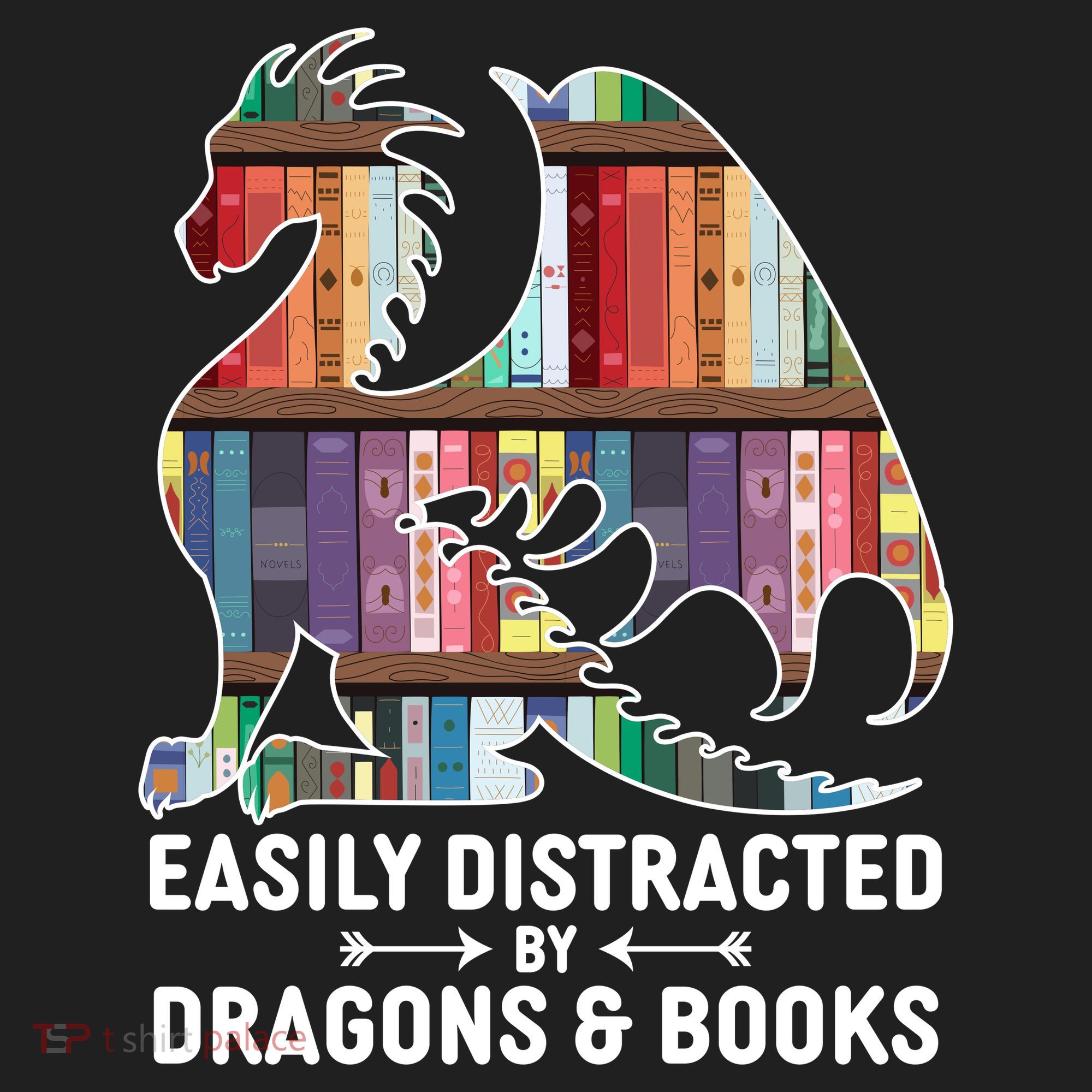 Easily Distracted By Dragons and Books Fantasy Book Lover Beanie