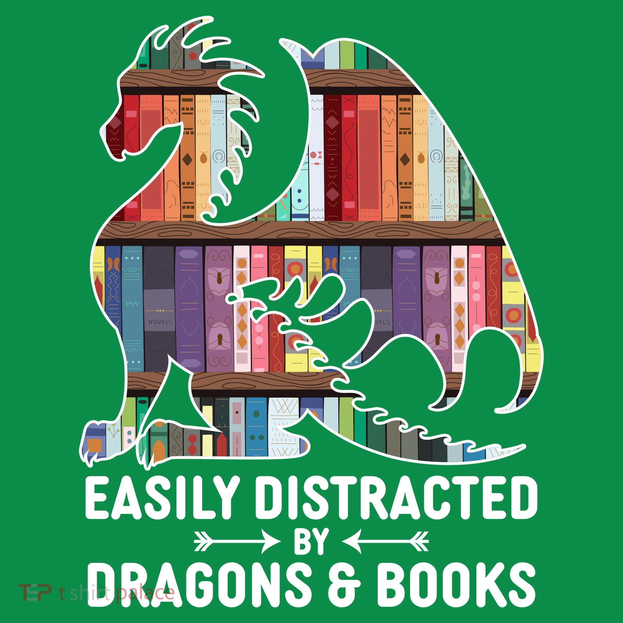 Easily Distracted By Dragons and Books Fantasy Book Lover Kids Sweatshirt