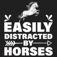 Easily Distracted By Horses Women's Sweatshirt thumb 2