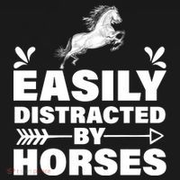 Easily Distracted By Horses USA-Made Doggie Bandana thumb 2