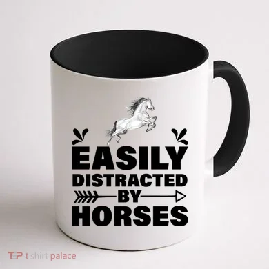 Easily Distracted By Horses Coffee Mug back