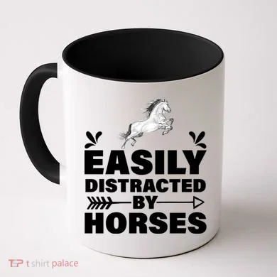 Easily Distracted By Horses Coffee Mug