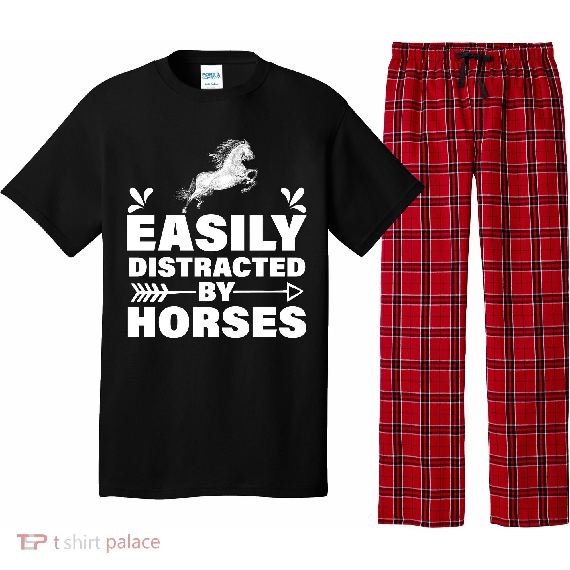 Easily Distracted By Horses Pajama Set