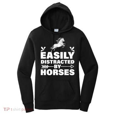 Easily Distracted By Horses Women's Hoodie