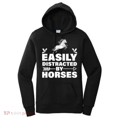 Easily Distracted By Horses Women's Hoodie