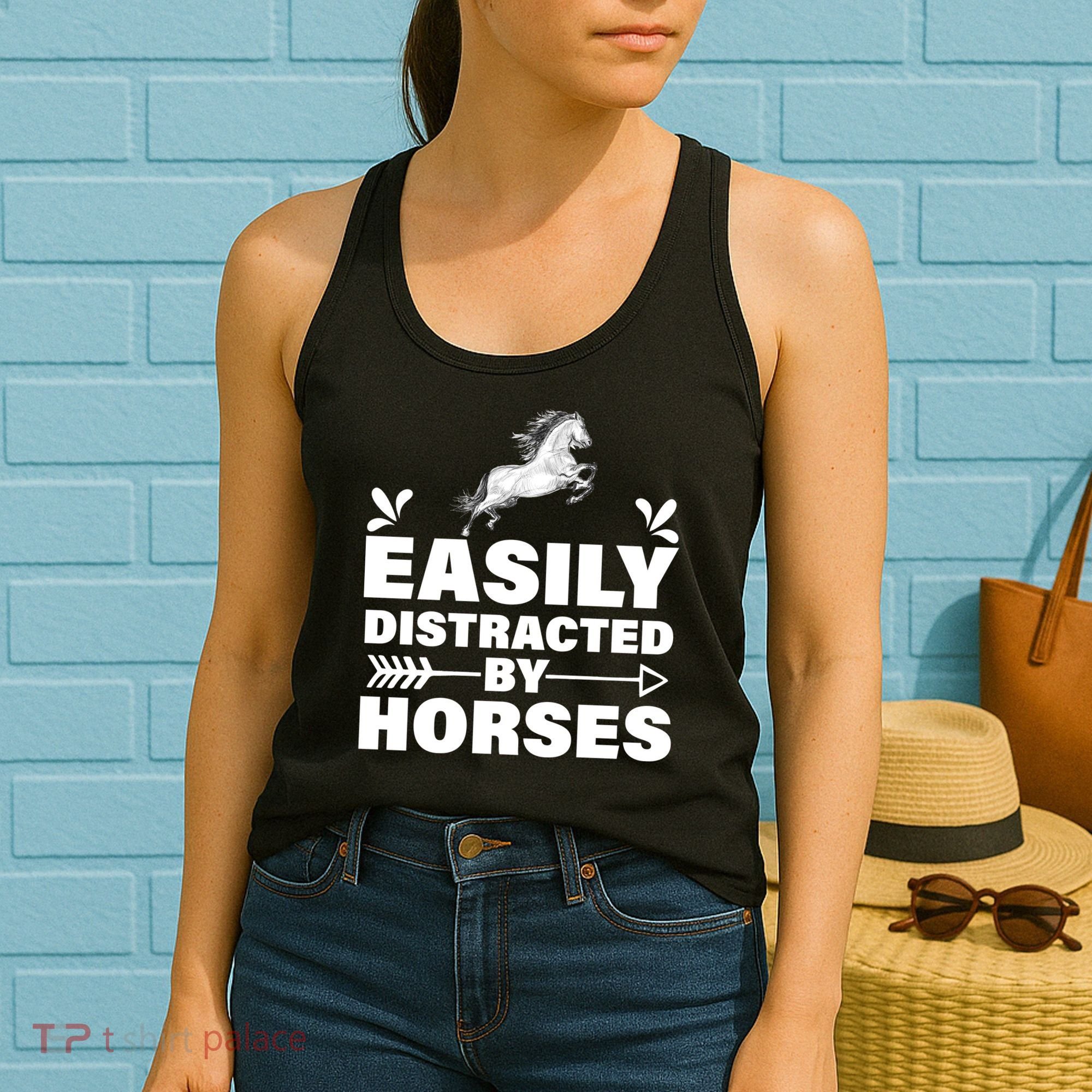 Easily Distracted By Horses Women's Tank Top