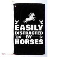 Easily Distracted By Horses Golf Towel thumb 0
