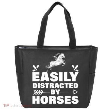 Easily Distracted By Horses Tote Bag