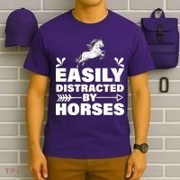 Easily Distracted By Horses T-Shirt thumb 6
