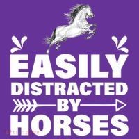 Easily Distracted By Horses Kids Sweatshirt thumb 2