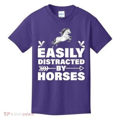 Easily Distracted By Horses Kids T-Shirt