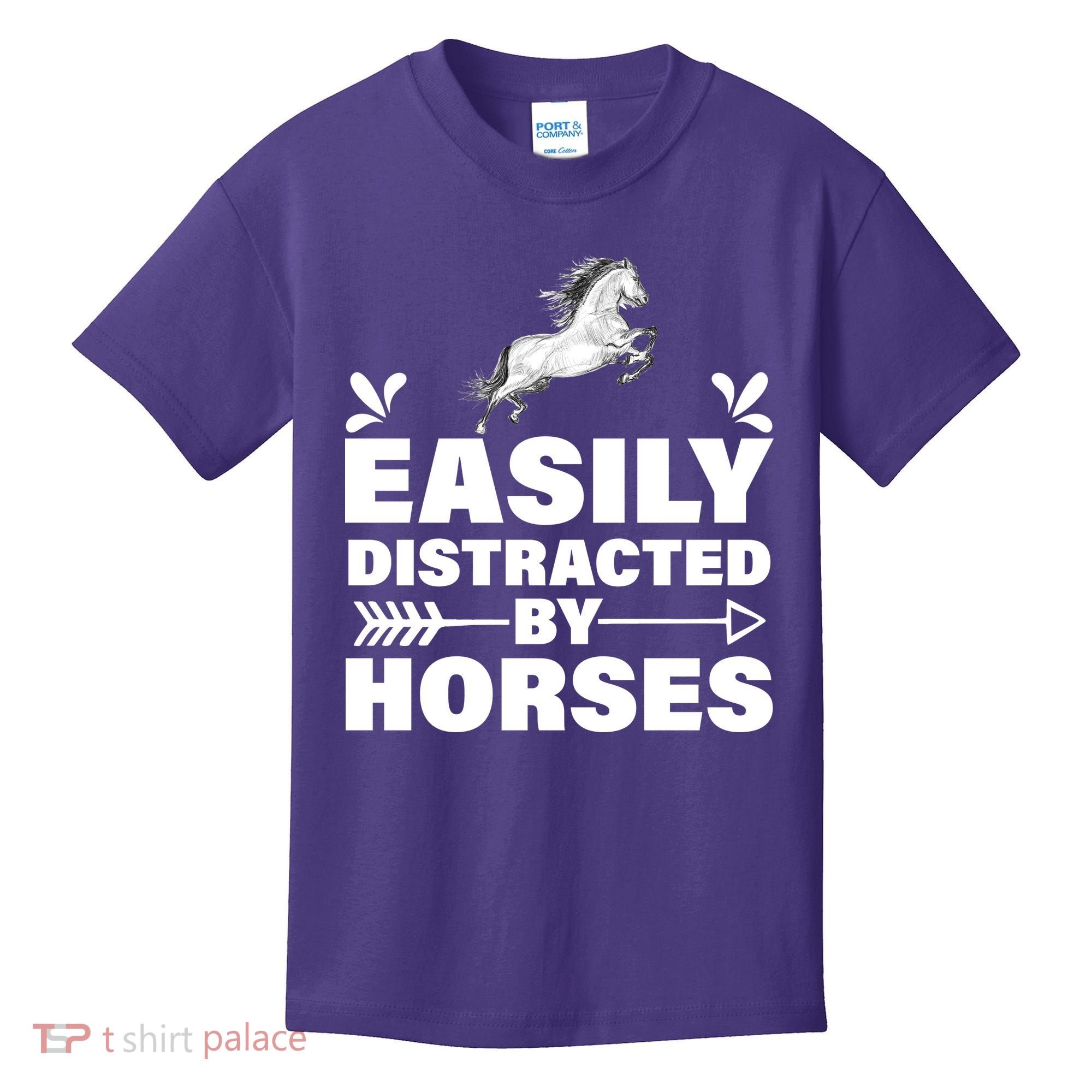 Easily Distracted By Horses Kids T-Shirt