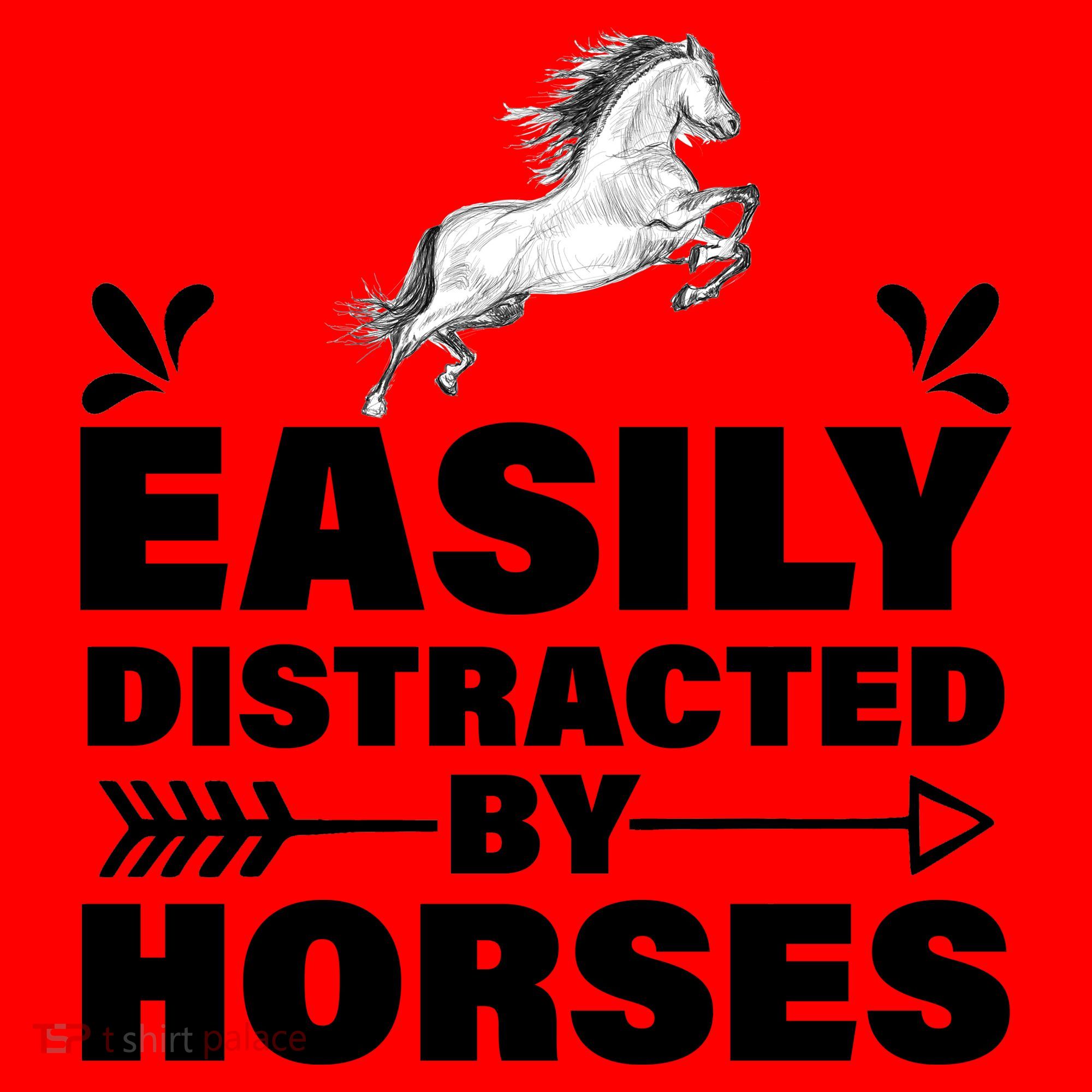 Easily Distracted By Horses Santa Hat