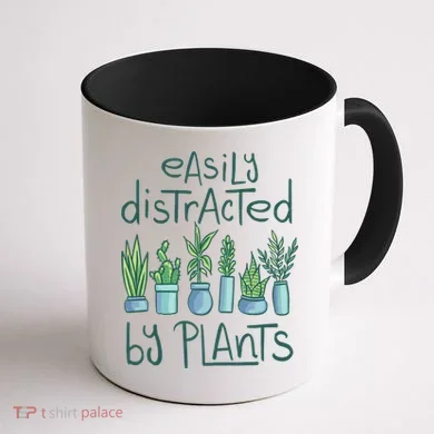 Easily Distracted By Plants Coffee Mug back