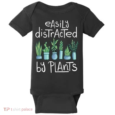 Easily Distracted By Plants Baby Bodysuit