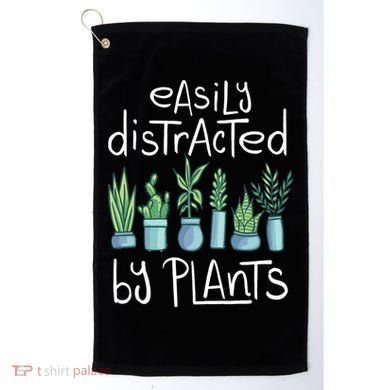 Easily Distracted By Plants Golf Towel