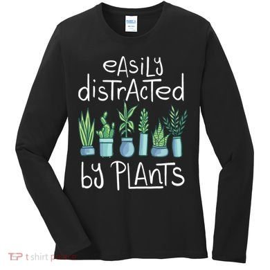 Easily Distracted By Plants Women's Long Sleeve Shirt