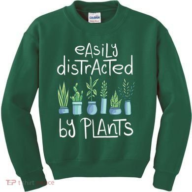Easily Distracted By Plants Kids Sweatshirt