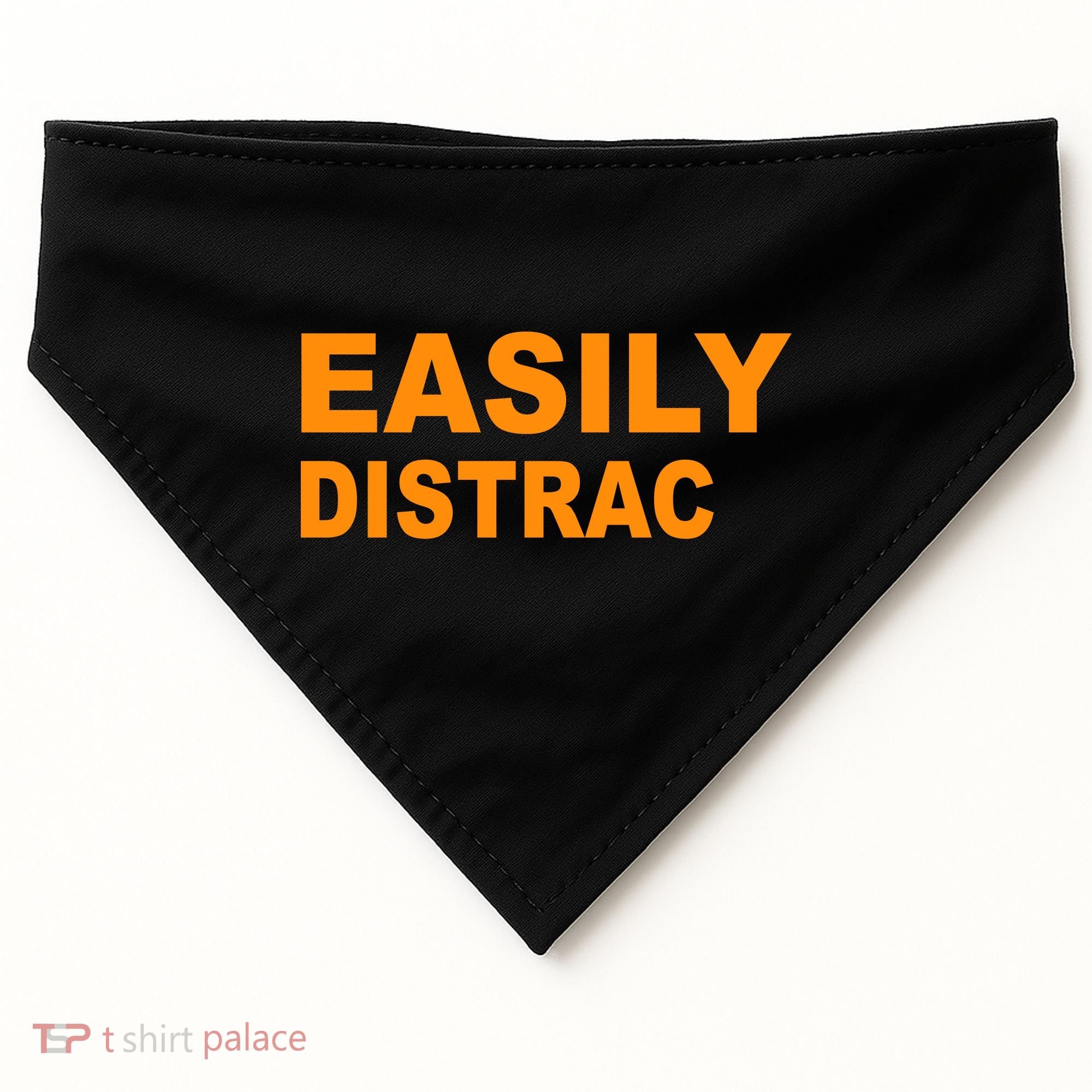 Easily Distrac(ted) Distracted Funny USA-Made Doggie Bandana