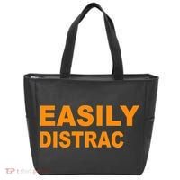 Easily Distrac(ted) Distracted Funny Tote Bag thumb 0