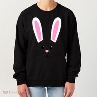 Easter Bunny Big Face Rabbit Women's Sweatshirt thumb 0