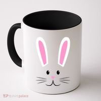 Easter Bunny Big Face Rabbit Coffee Mug thumb 0